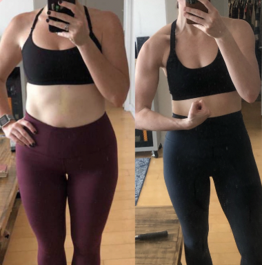 Shea's before and after progress photos