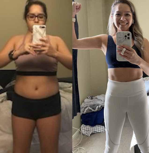 Jenny's before and after progress photos