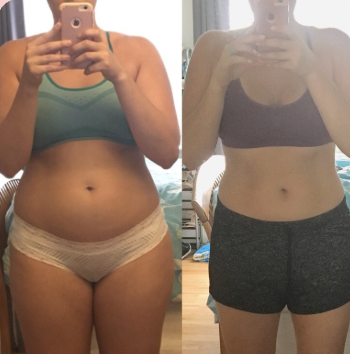 Diana's before and after progress photos